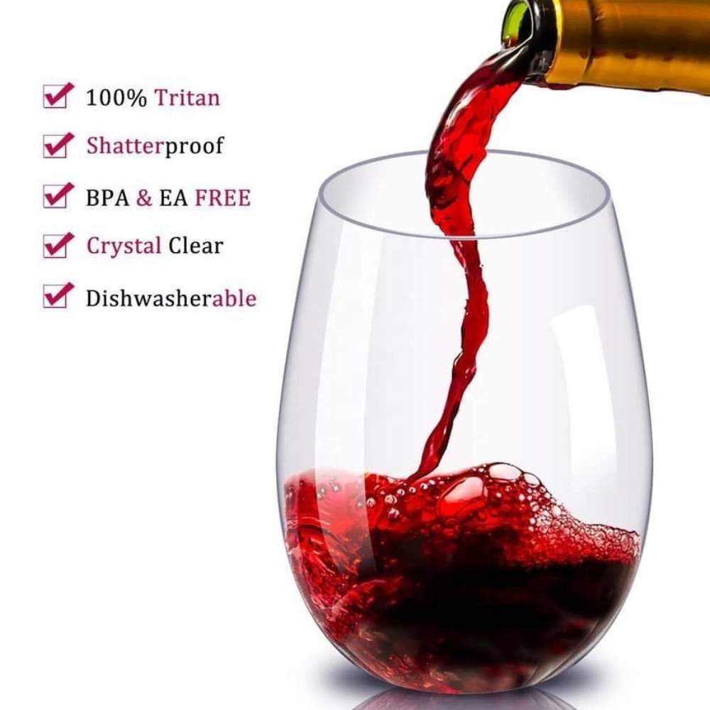 Plastic Stemless Wine Glasses: image 3