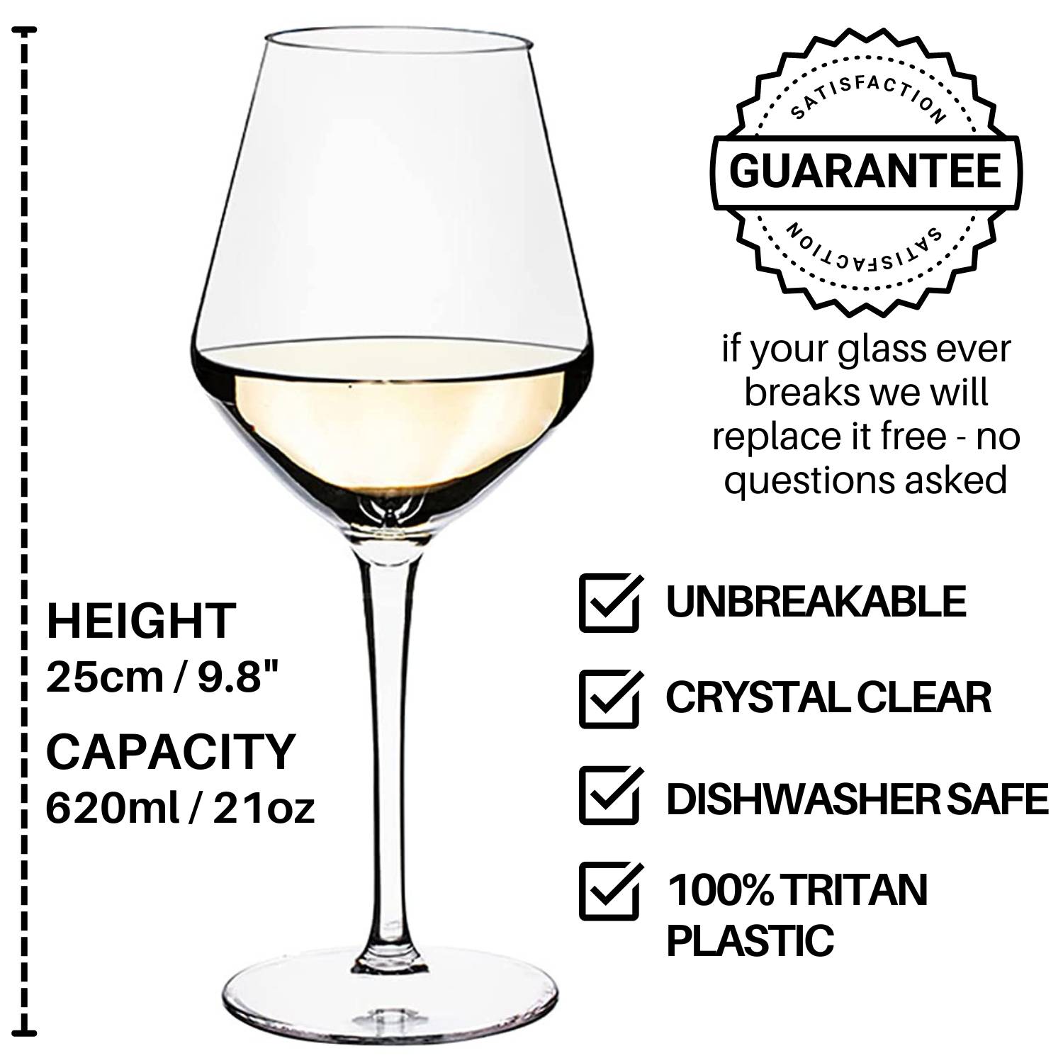 Plastic White Wine Glasses: image 2